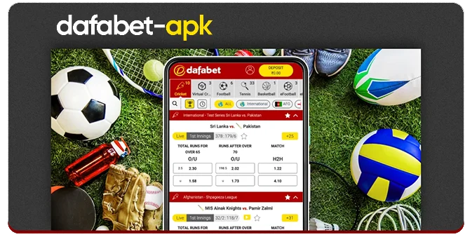 Sports betting tab in the Dafabet app